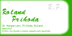 roland prihoda business card